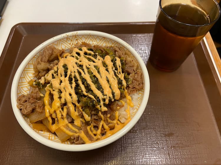 高菜明太マヨ牛丼1